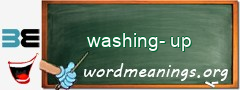 WordMeaning blackboard for washing-up